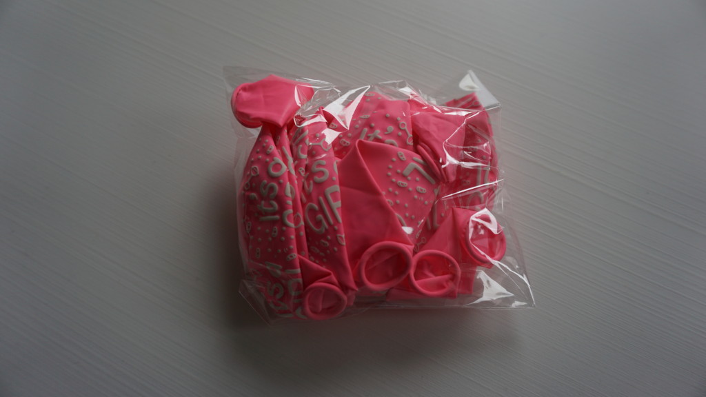 rosa babyshower ballonger I'ts a girl, dekorera till baby shower mer ballonger